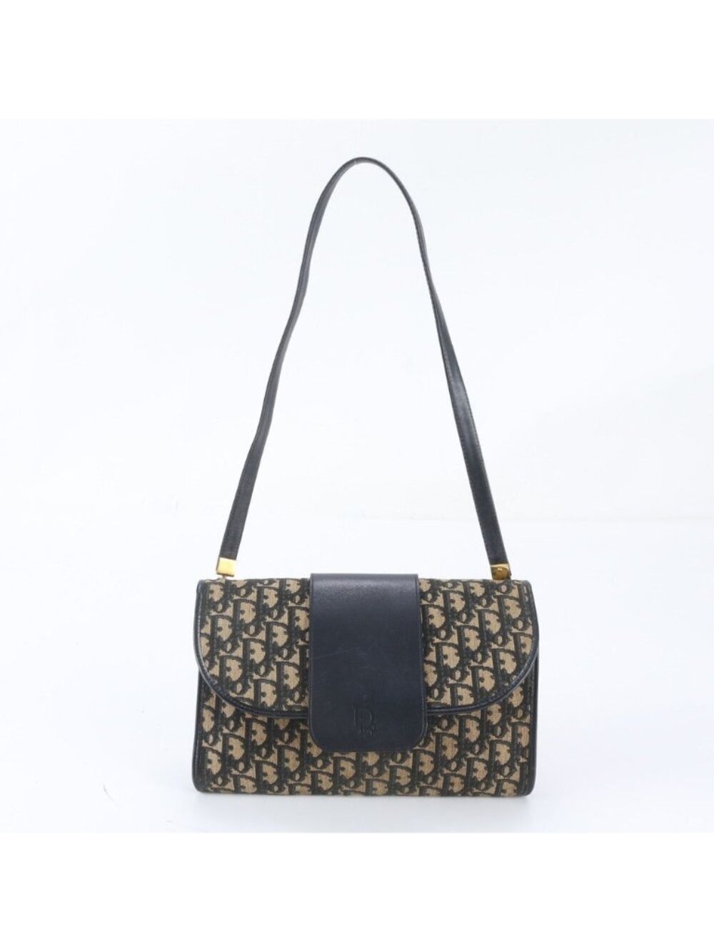 Dior Trotter Leather Shoulder Bag Hand Navy